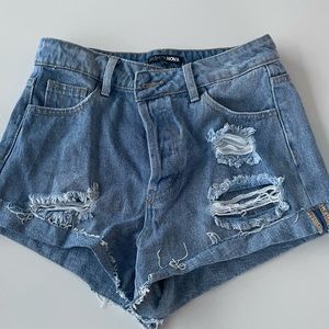 High waist, Jean shorts from Fashion Nova.